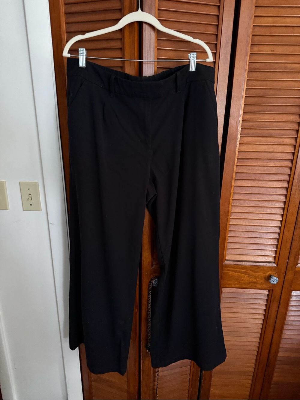 American Eagle Black Trouser Pants Women’s 16 Long Stretch Wide Leg